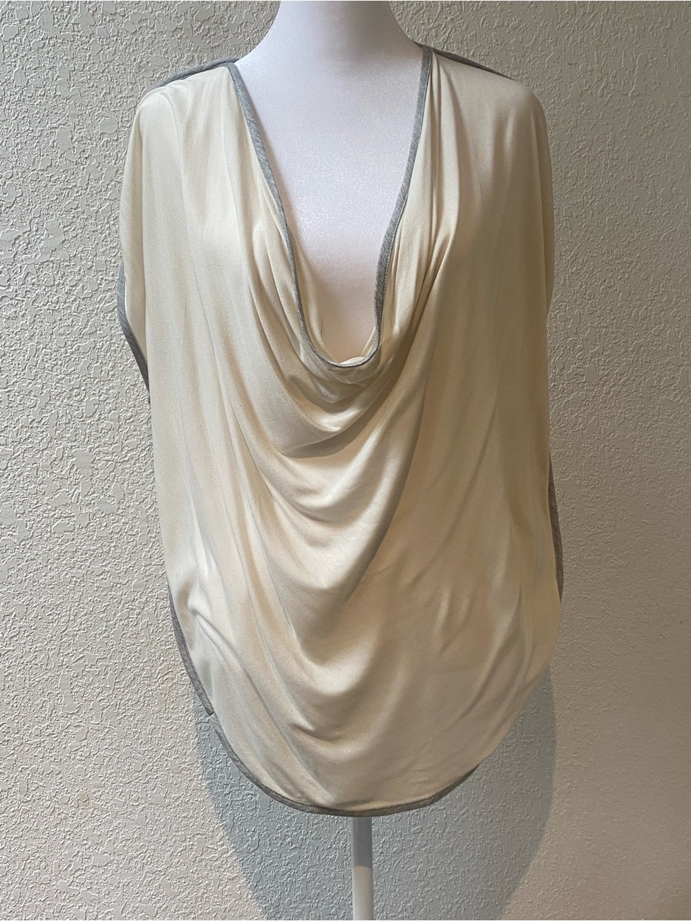 Cowl Neck jersey piped top by Haute Hippie Nude